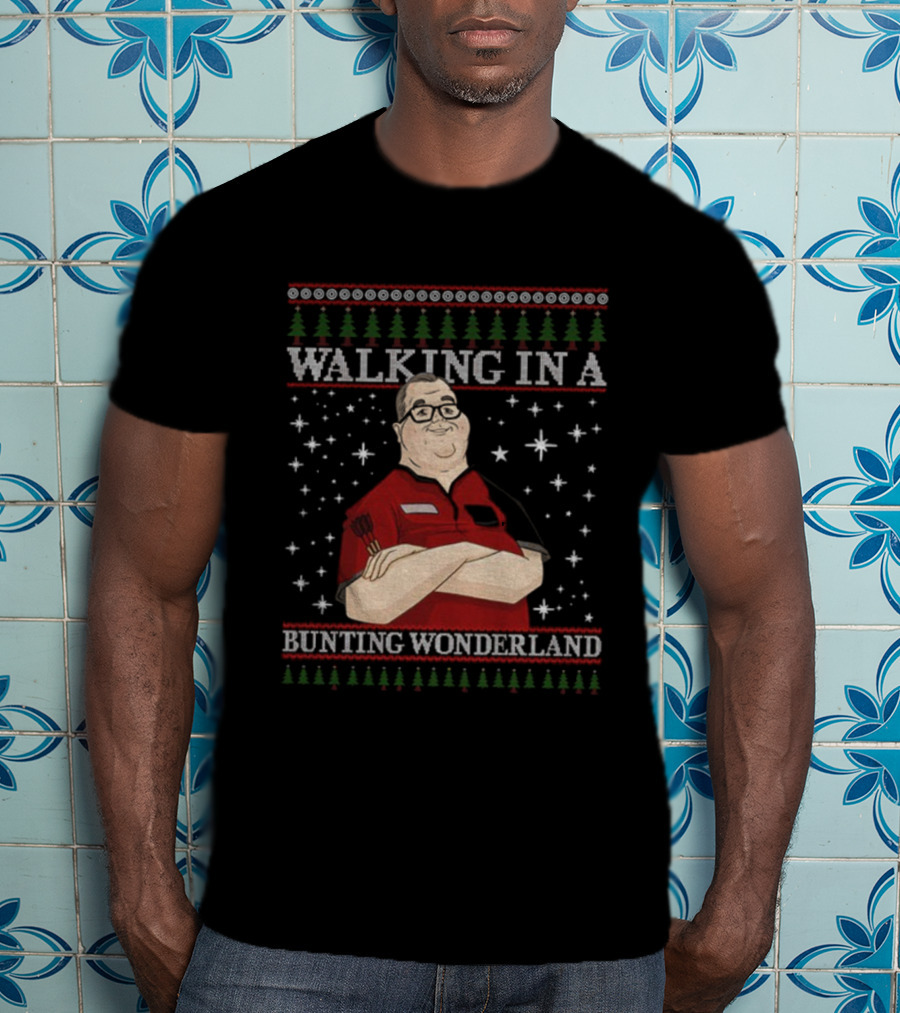 Walking In A Bunting Wonderland Christmas Funny Holiday T-Shirt