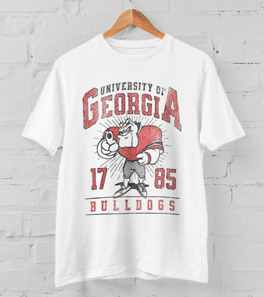 University Of Georgia Bulldogs 1785 Retro Hairy Dawg Football T-Shirt