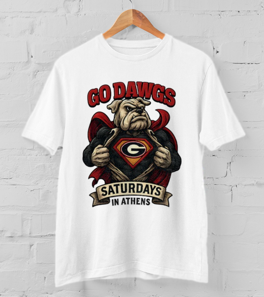 Go Dawgs Super Bulldog G Saturdays In Athens T-Shirt