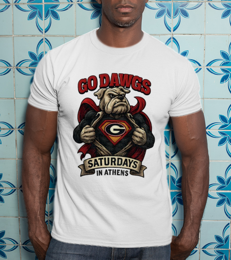 Go Dawgs Super Bulldog G Saturdays In Athens T-Shirt