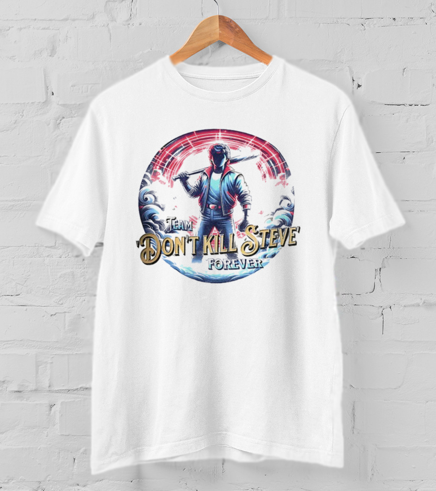 Stranger Things Don't Kill Steve Forever Vintage Biker Character Design T-Shirt