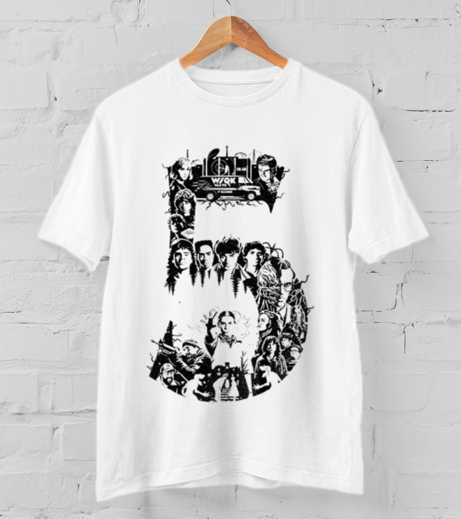 Stranger Things Season 5 Countdown Christmas Holiday WIQK Celebration T-Shirt