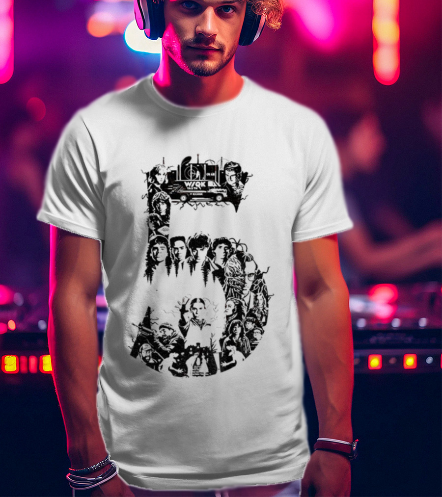 Stranger Things Season 5 Countdown Christmas Holiday WIQK Celebration T-Shirt