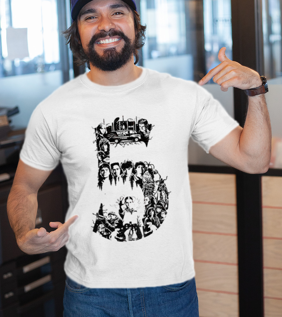 Stranger Things Season 5 Countdown Christmas Holiday WIQK Celebration T-Shirt