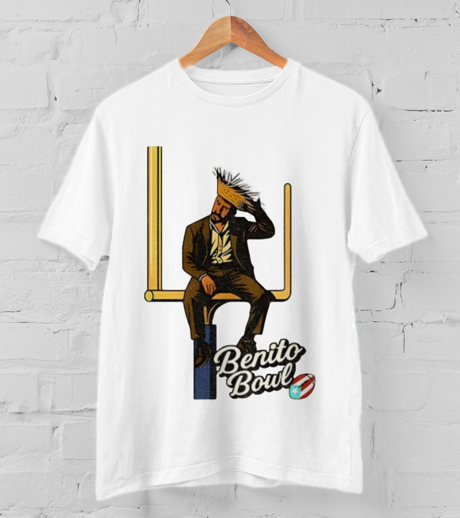 Benito Bowl Bad Bunny Football Goalpost 2026 NFL Comedy T-Shirt