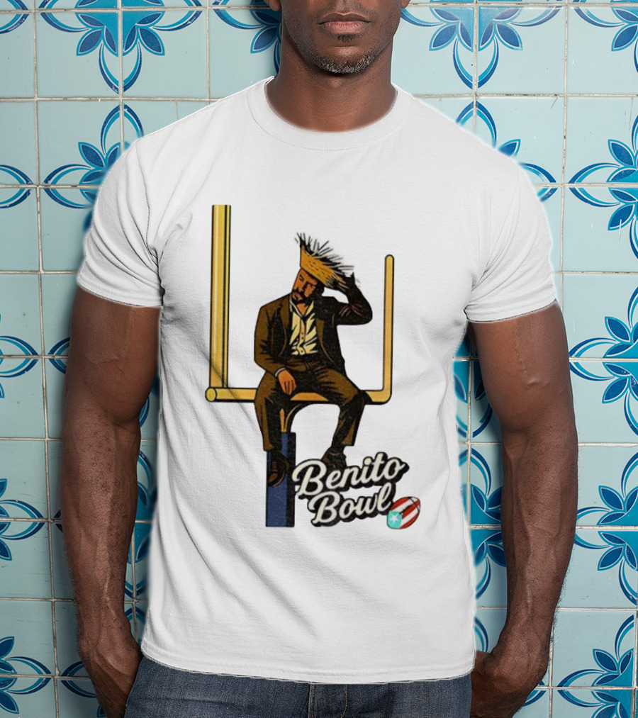 Benito Bowl Bad Bunny Football Goalpost 2026 NFL Comedy T-Shirt