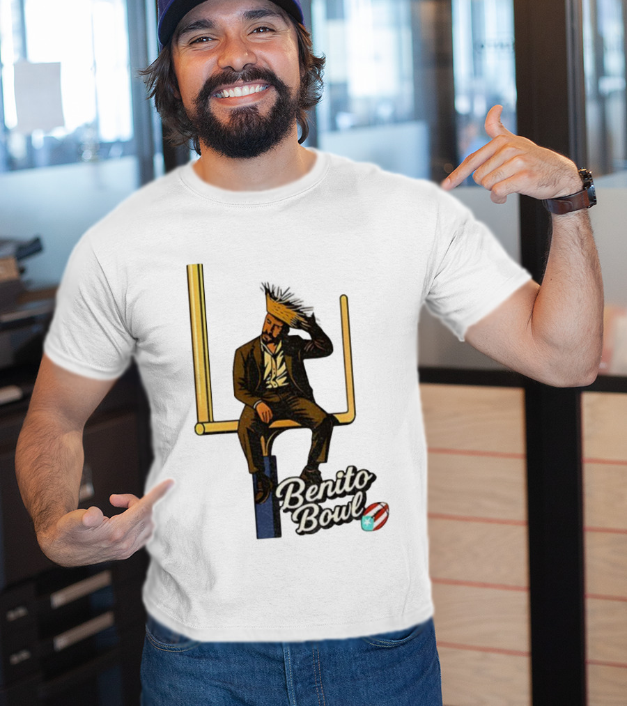 Benito Bowl Bad Bunny Football Goalpost 2026 NFL Comedy T-Shirt