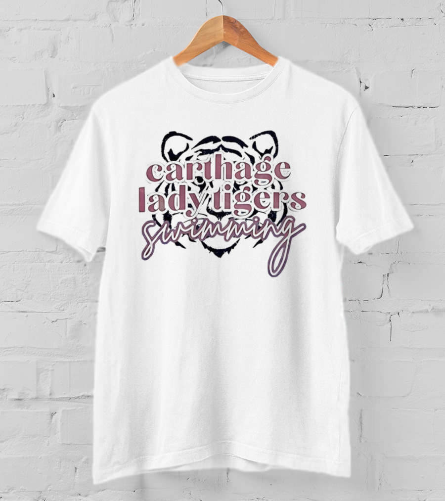 Carthage Lady Tigers Swimming Team Spirit T-Shirt