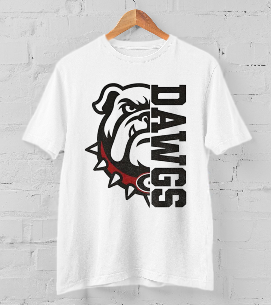 Georgia Bulldogs Dawgs Split Bulldog Graphic T-Shirt