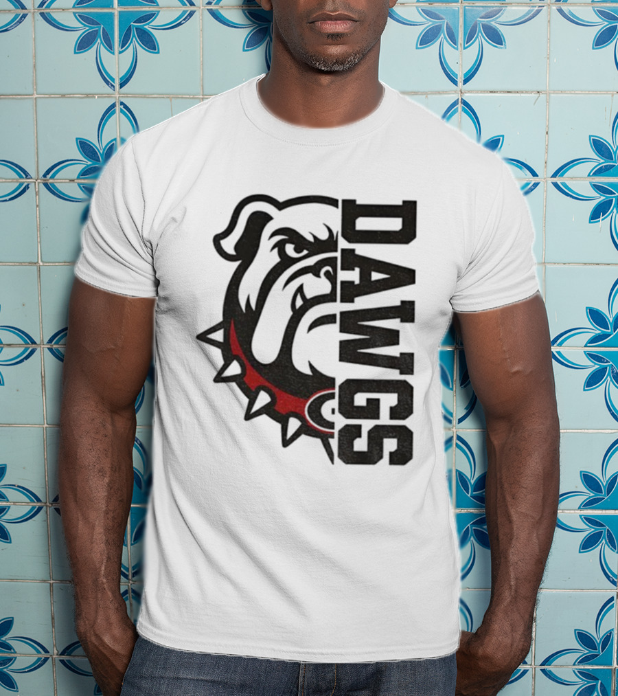 Georgia Bulldogs Dawgs Split Bulldog Graphic T-Shirt