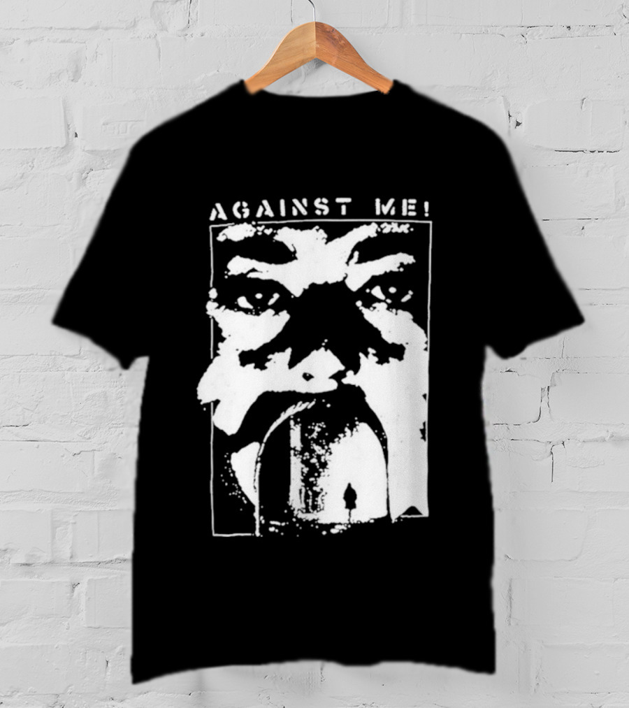 Against Me! Mouth Tunnel Face Design T-Shirt