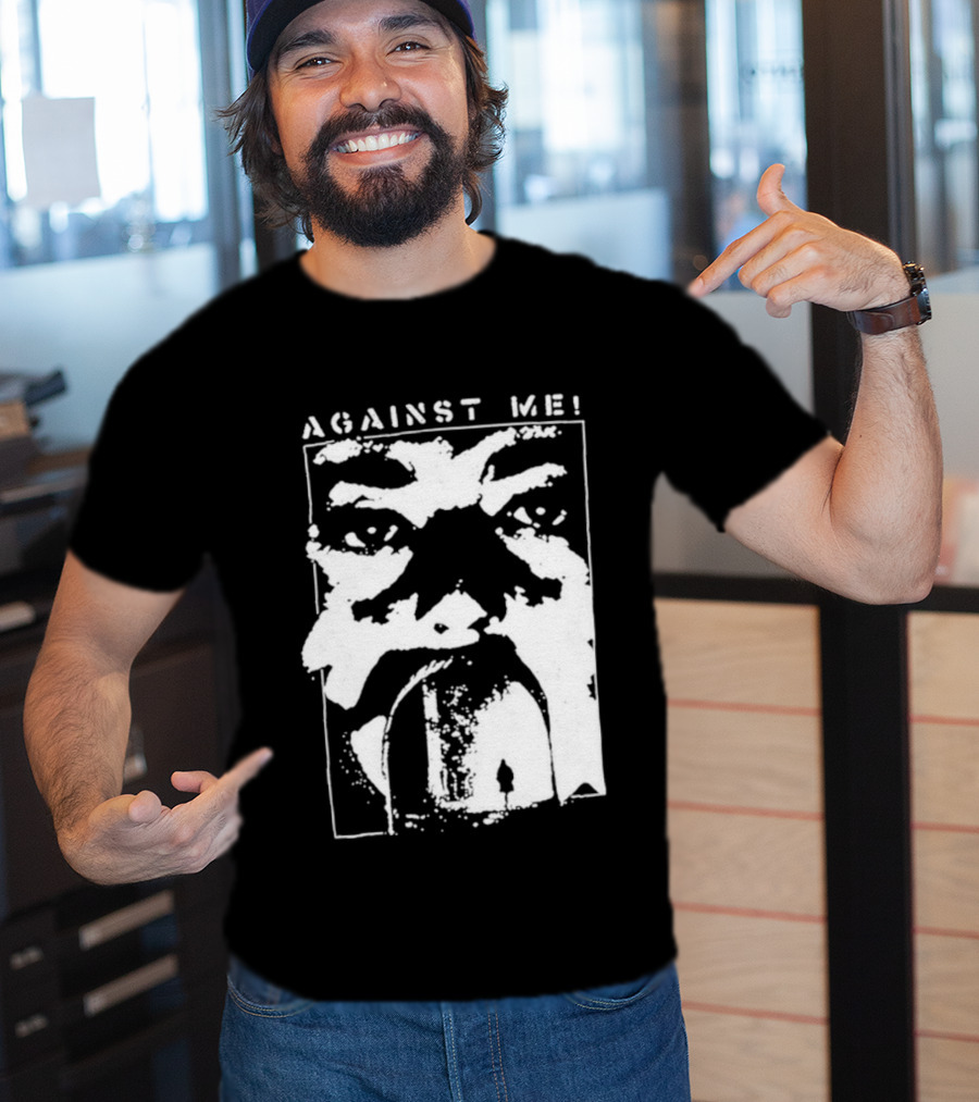 Against Me! Mouth Tunnel Face Design T-Shirt