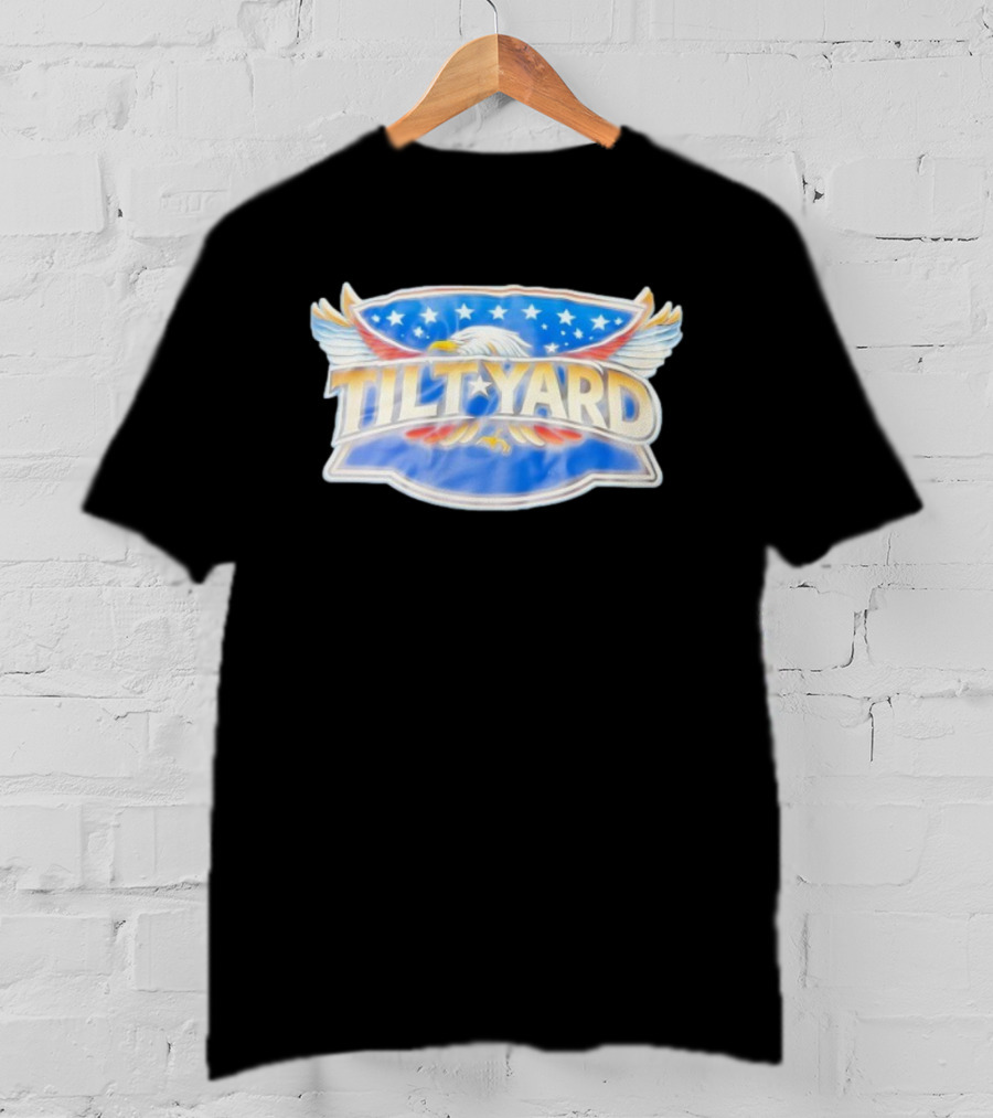 Tilt Yard Eagle Stars Wings Emblem T-Shirt
