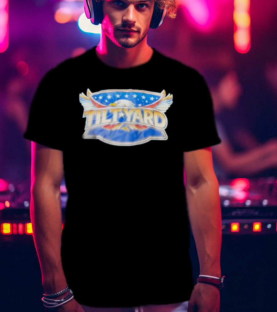 Tilt Yard Eagle Stars Wings Emblem T-Shirt