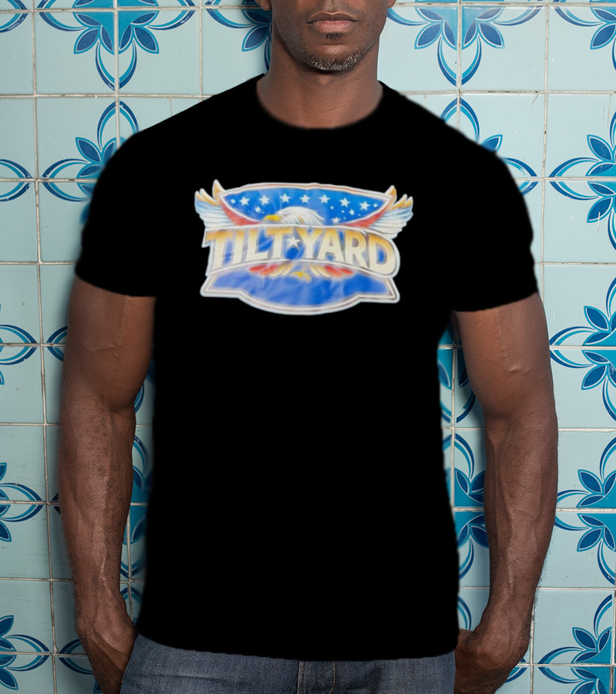Tilt Yard Eagle Stars Wings Emblem T-Shirt
