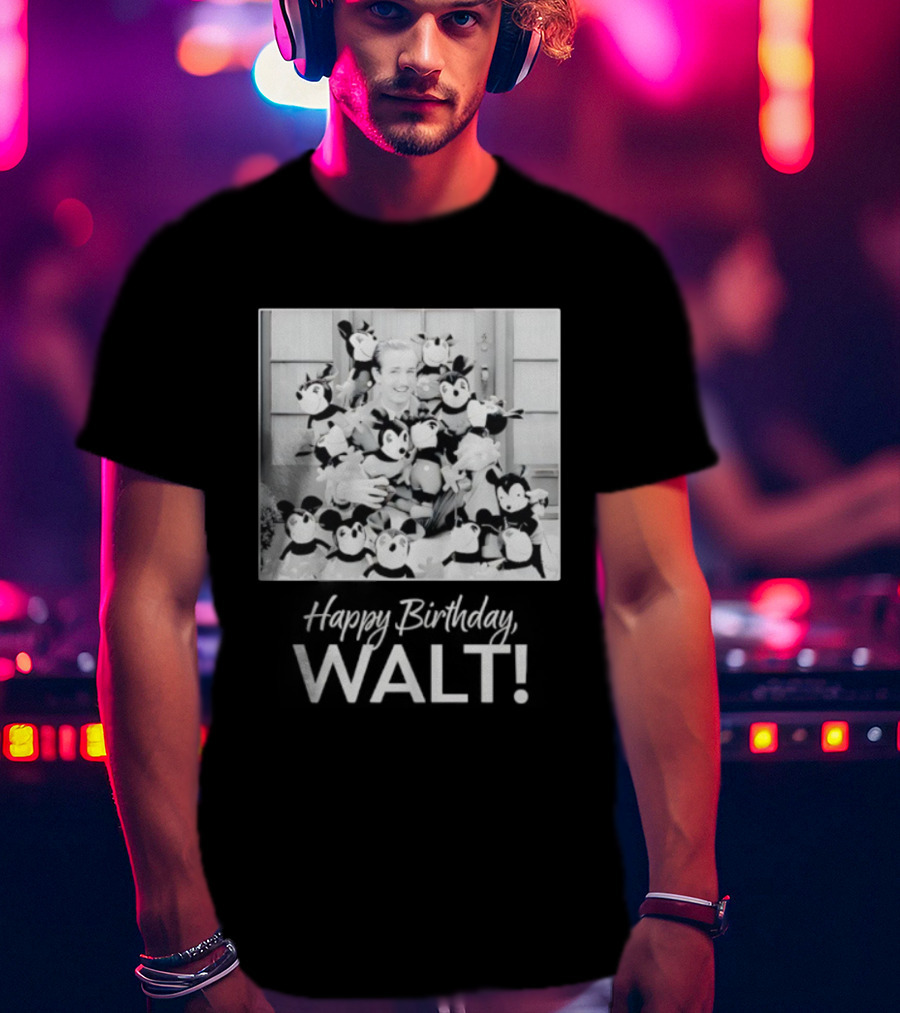 Happy Birthday Walt Disney Mickey Mouse Celebration T-Shirt