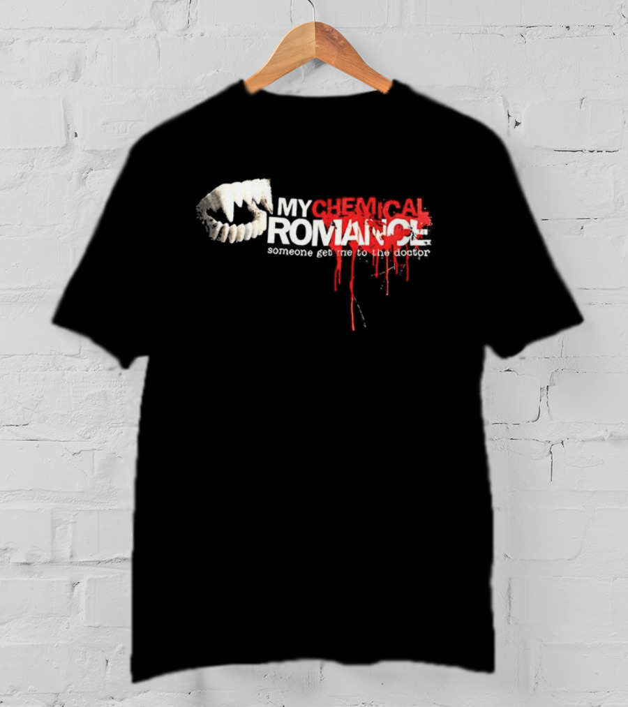 My Chemical Romance I'm Not Okay Vampire Teeth Blood Drip Graphic T-Shirt
