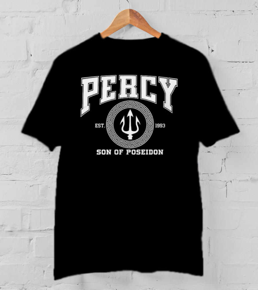 Percy Son Of Poseidon Est 1993 Trident Emblem T-Shirt