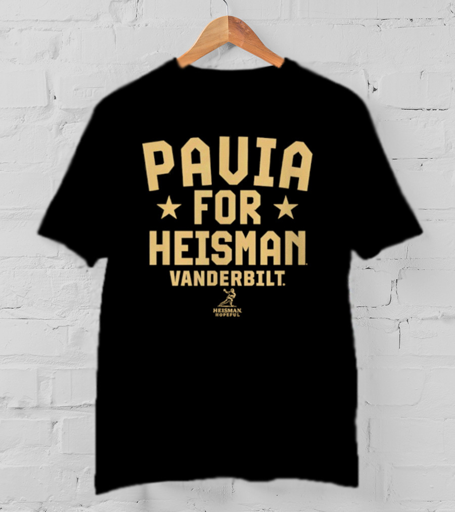 Vanderbilt Commodores Pavia For Heisman Vanderbilt Football T-Shirt