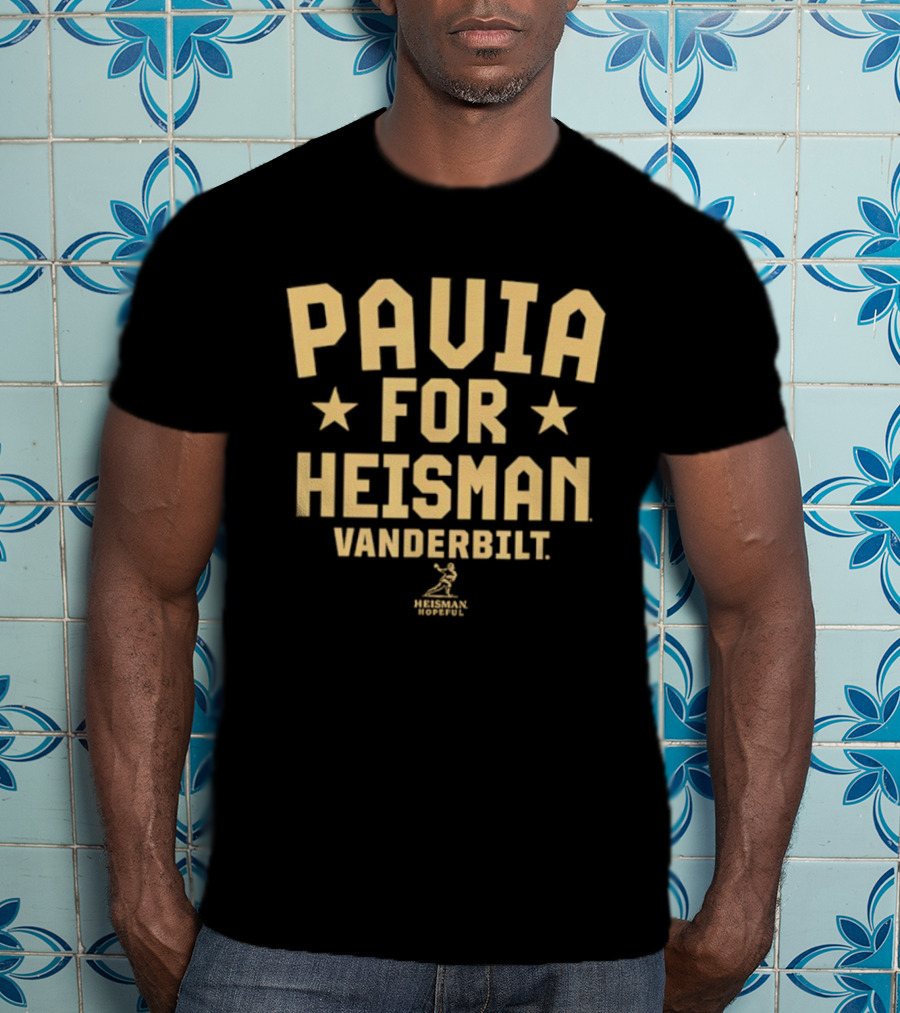 Vanderbilt Commodores Pavia For Heisman Vanderbilt Football T-Shirt