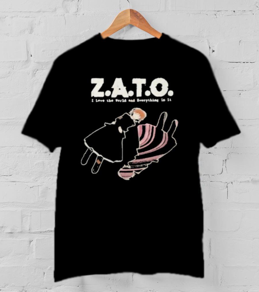 ZATO I Love The World And Everything In It Floating Figure Retro Style T-Shirt