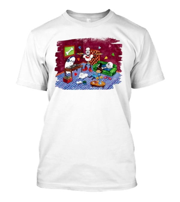Chitei De Chill Ghost Skeleton Underground Relaxation Scene T-Shirt