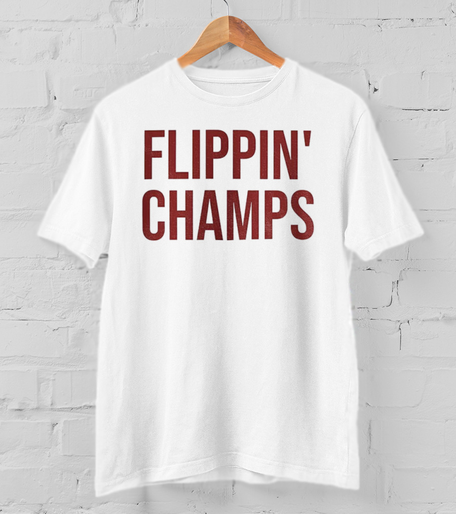 Indiana Hoosiers Flippin’ Champs Fernando Mendoza NCAA Football T-Shirt