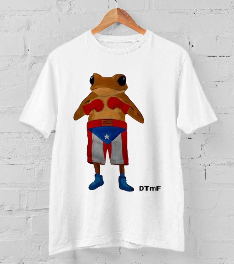 DTMF Concho Boxing Puerto Rican Boxing Frog Bad Bunny's 2025 World Tour T-Shirt