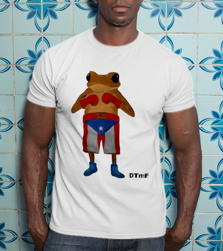 DTMF Concho Boxing Puerto Rican Boxing Frog Bad Bunny's 2025 World Tour T-Shirt