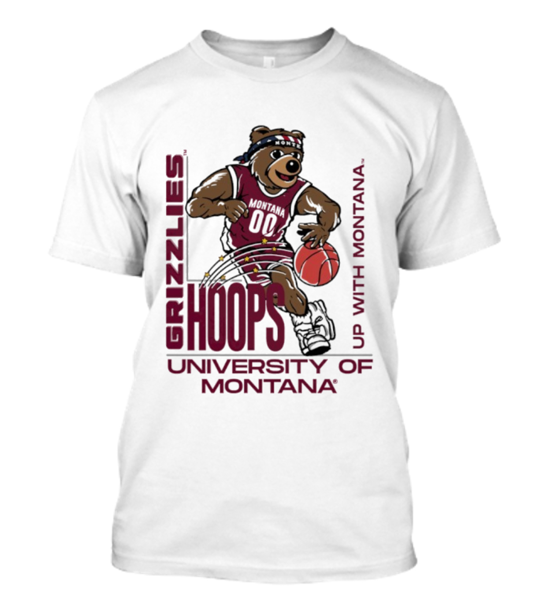 Grizzlies Hoops University Of Montana Basketball Bear Up With Montana T-Shirt