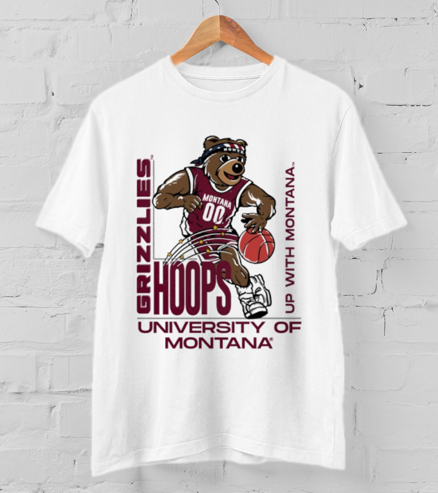 Grizzlies Hoops University Of Montana Basketball Bear Up With Montana T-Shirt
