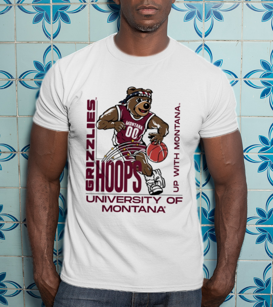 Grizzlies Hoops University Of Montana Basketball Bear Up With Montana T-Shirt