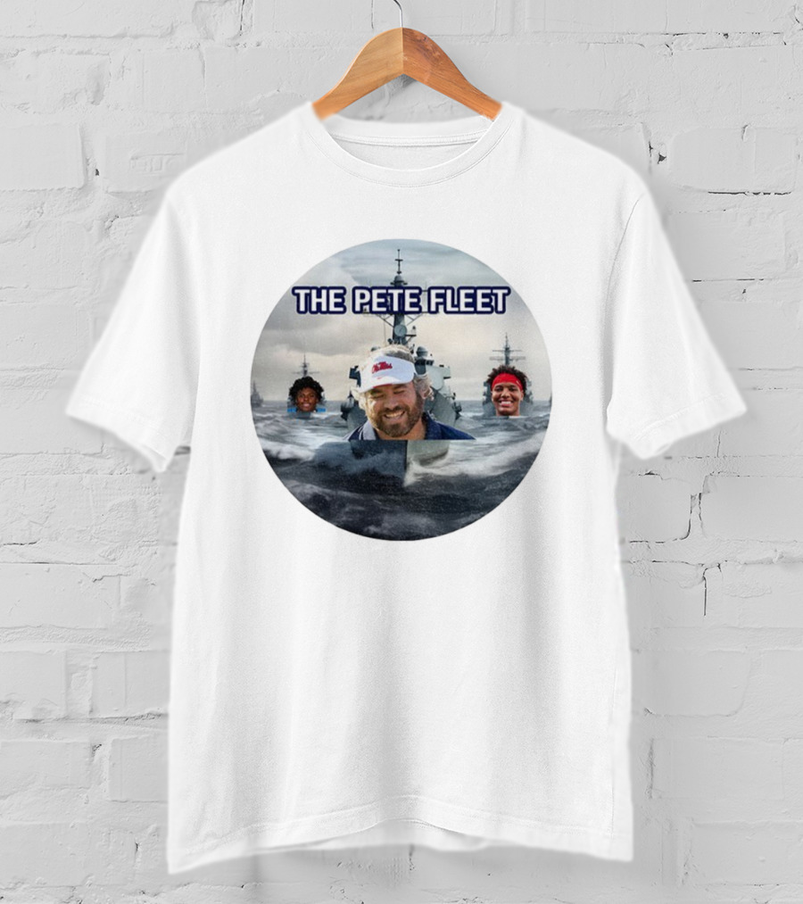 Lane Kiffin Ole Miss Football The Pete Fleet Navy Ships Sports Team Image T-Shirt