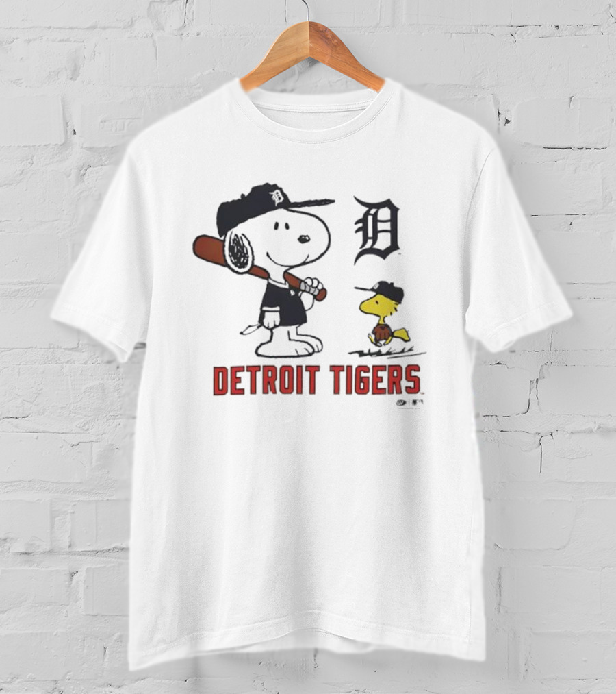 Peanuts Snoopy Woodstock Detroit Tigers Toddler T-Shirt