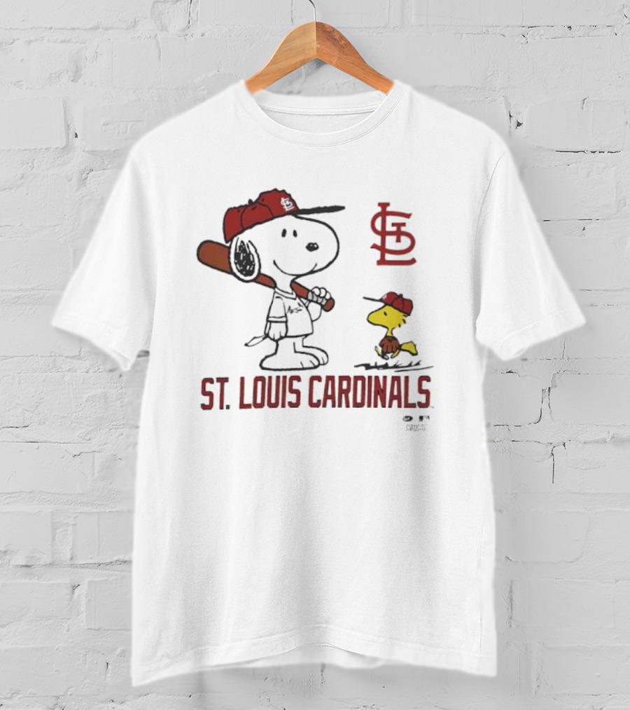 Snoopy Woodstock St. Louis Cardinals Baseball Toddler T-Shirt