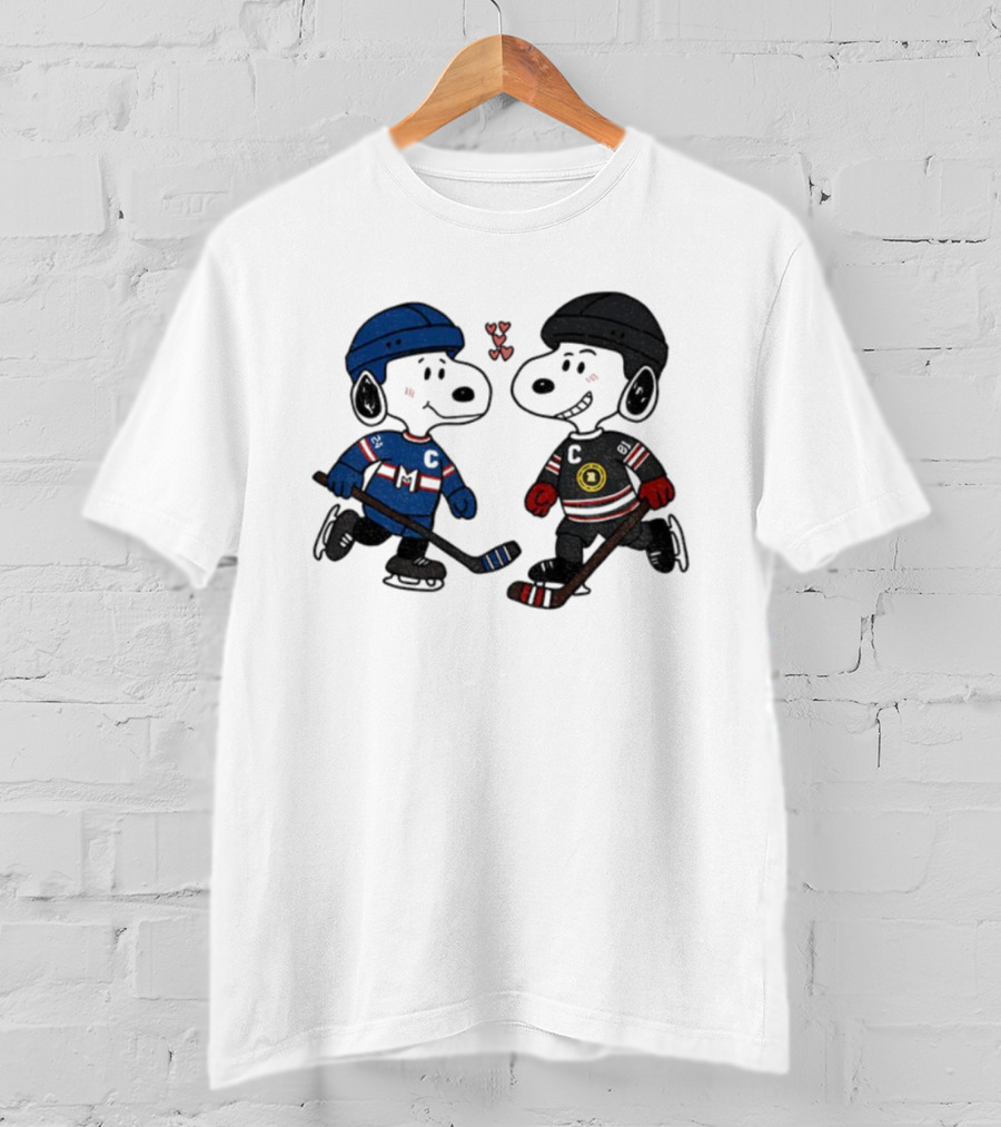 Shane Hollander Ilya Rozanov Snoopy Hockey Rivalry LGBT Hearts T-Shirt