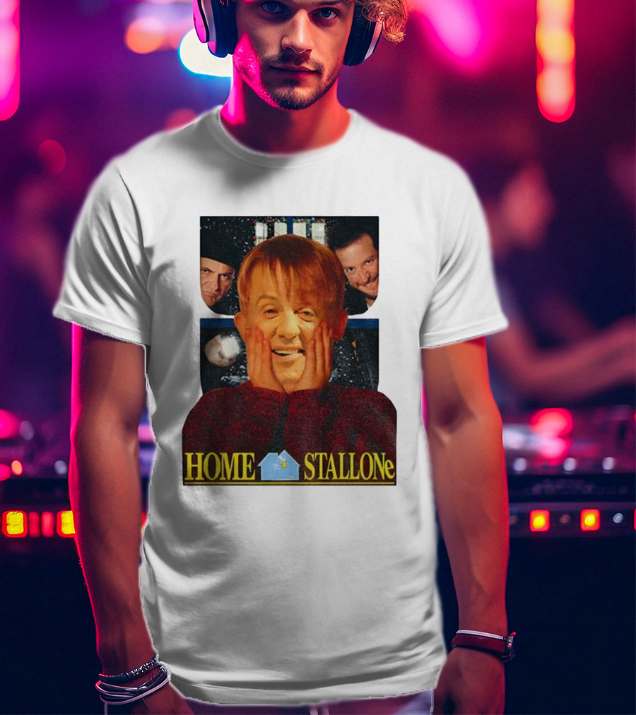 Sylvester Stallone Kevin McCallister Christmas Home STALLONe T-Shirt