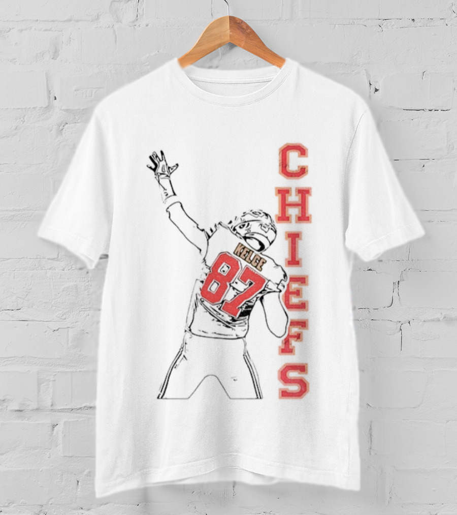 Travis Kelce 87 Kansas City Chiefs NFL Football 2025 Chiefs Sketch T-Shirt