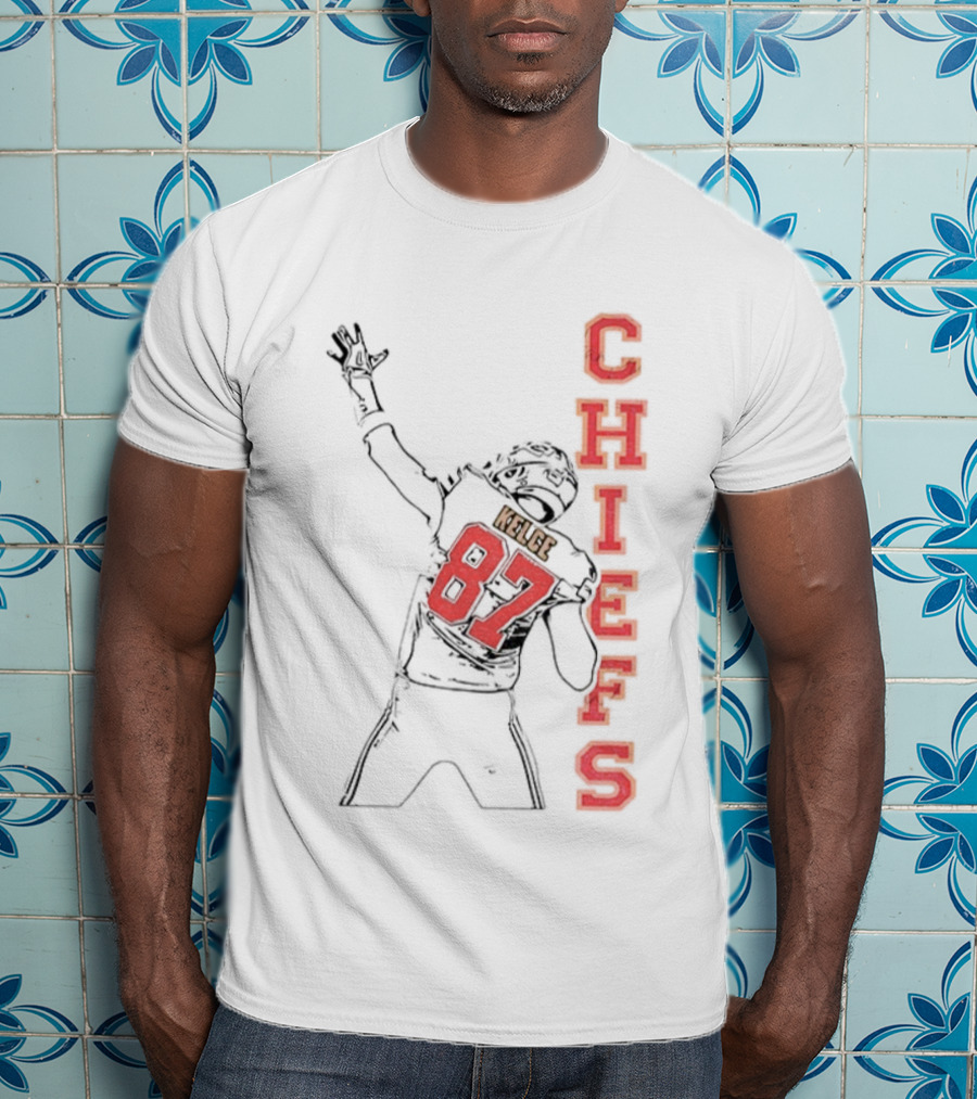 Travis Kelce 87 Kansas City Chiefs NFL Football 2025 Chiefs Sketch T-Shirt
