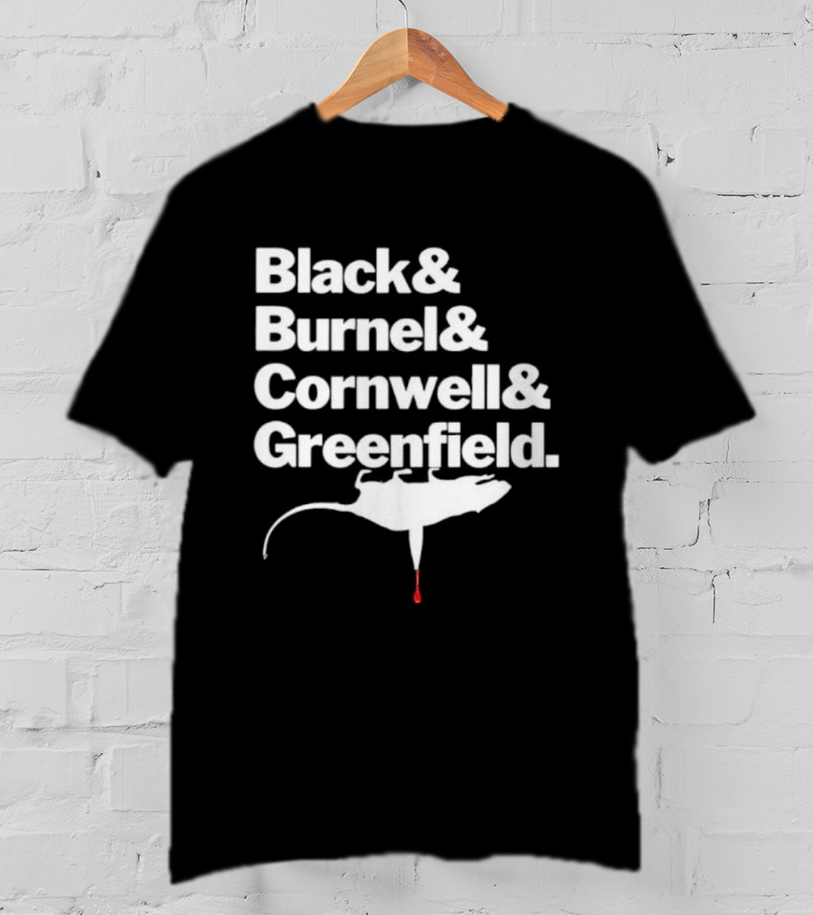 Black Burnel Cornwell Greenfield Rat Icon With Blood Drip T-Shirt