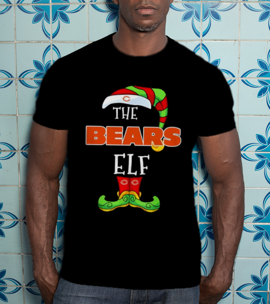 Chicago Bears ELF Christmas Fan Apparel T-Shirt