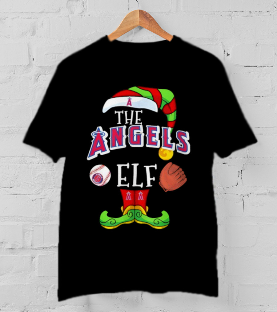 Los Angeles Angels The Elf Christmas Baseball Holiday T-Shirt