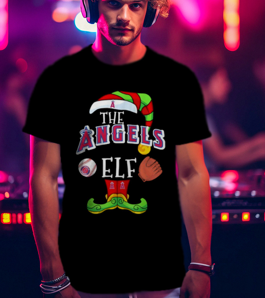 Los Angeles Angels The Elf Christmas Baseball Holiday T-Shirt