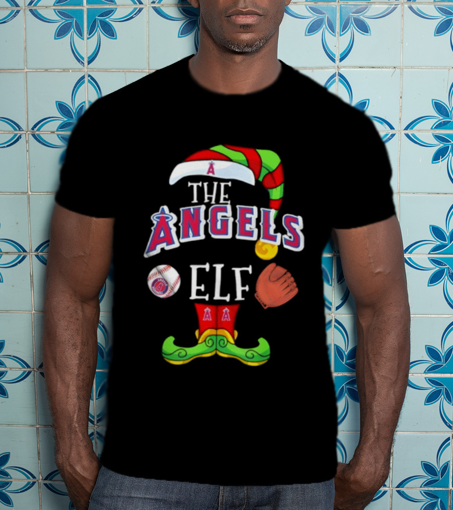 Los Angeles Angels The Elf Christmas Baseball Holiday T-Shirt
