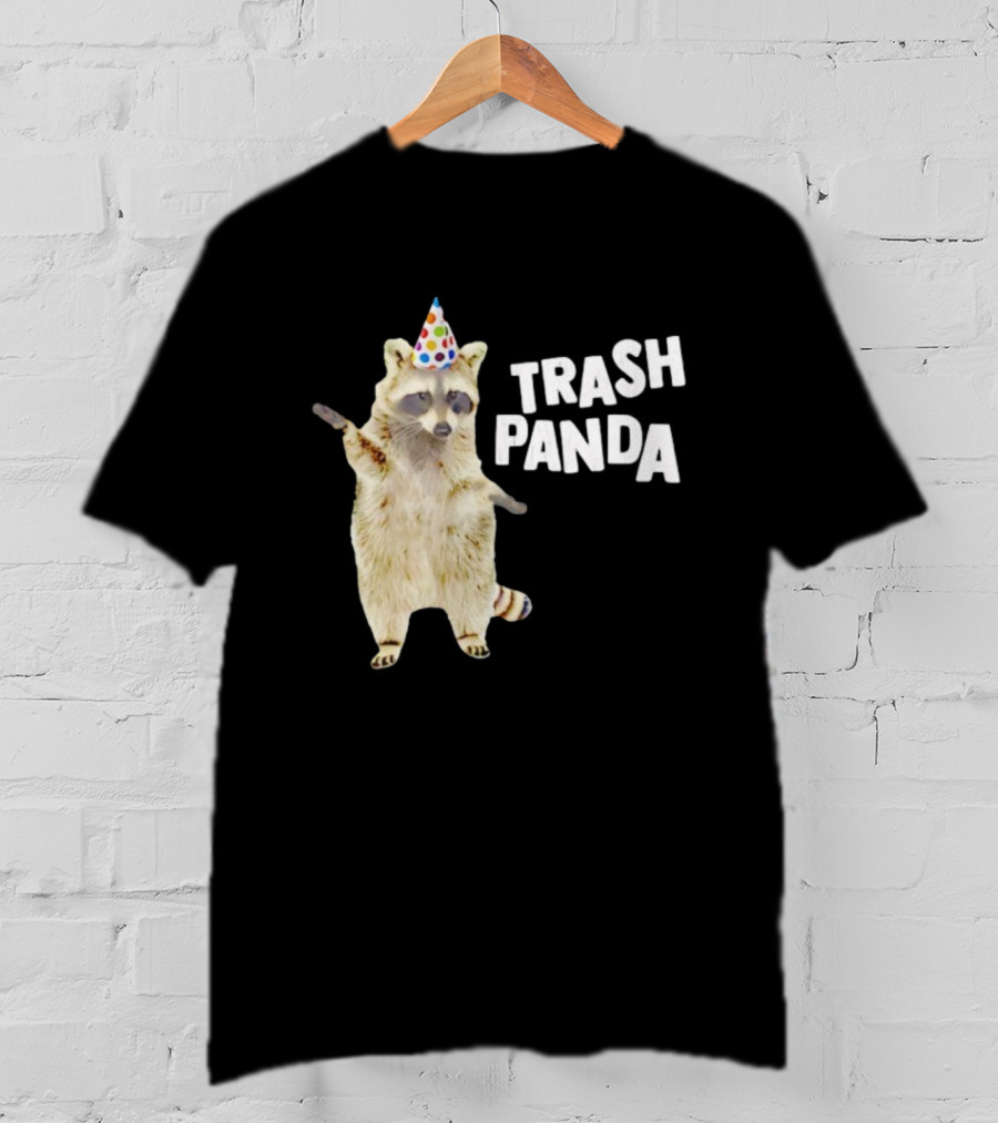 Trash Panda Raccoon Birthday Hat Fun T-Shirt