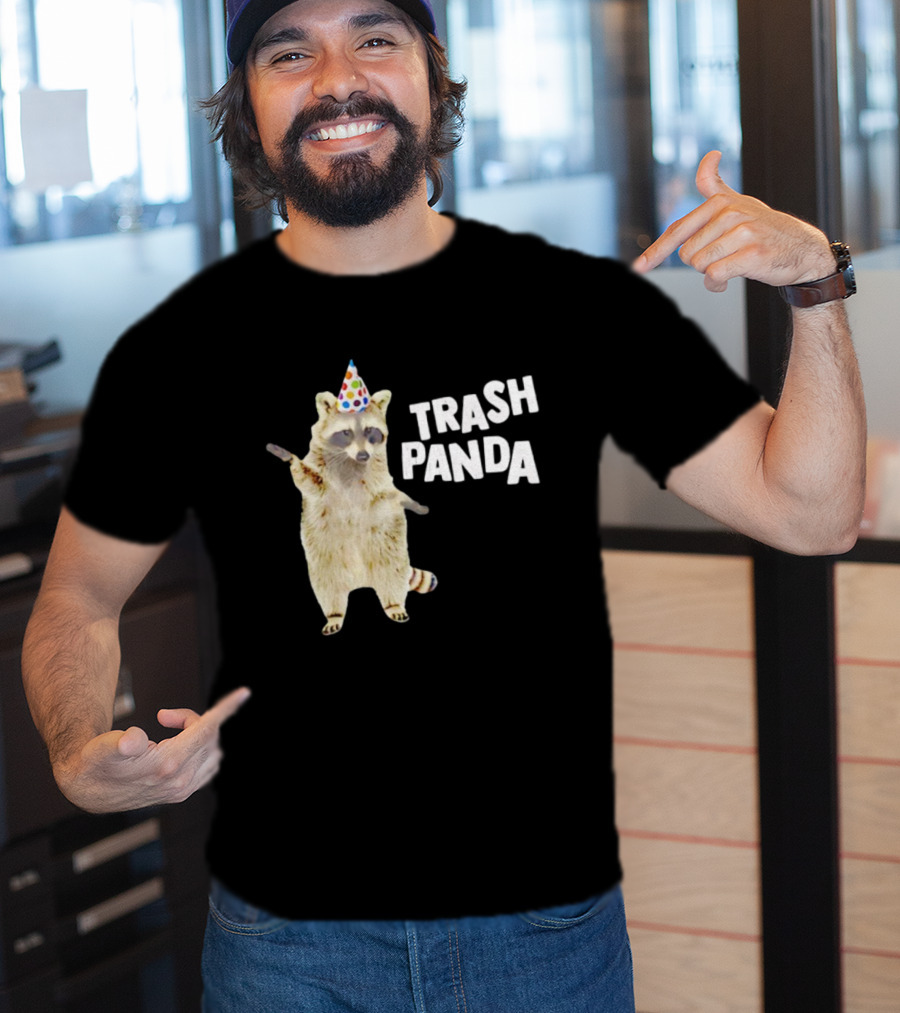 Trash Panda Raccoon Birthday Hat Fun T-Shirt