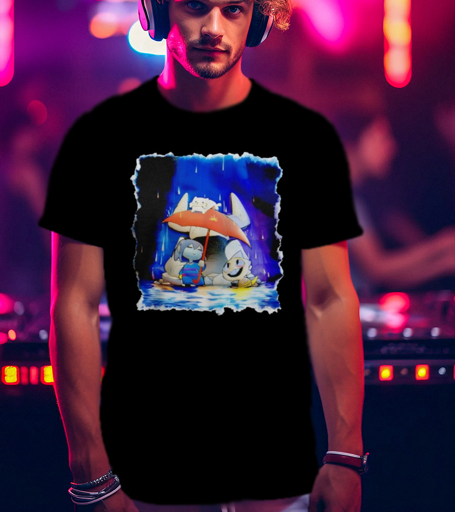 Undertale X Square Enix Crossover With Echoes Beneath Iconic Characters T-Shirt