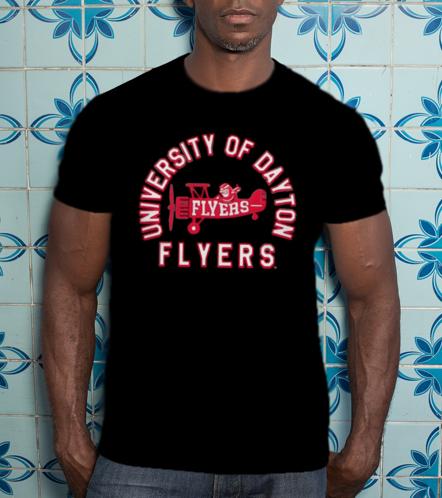 University Of Dayton Flyers Vintage Plane Logo T-Shirt