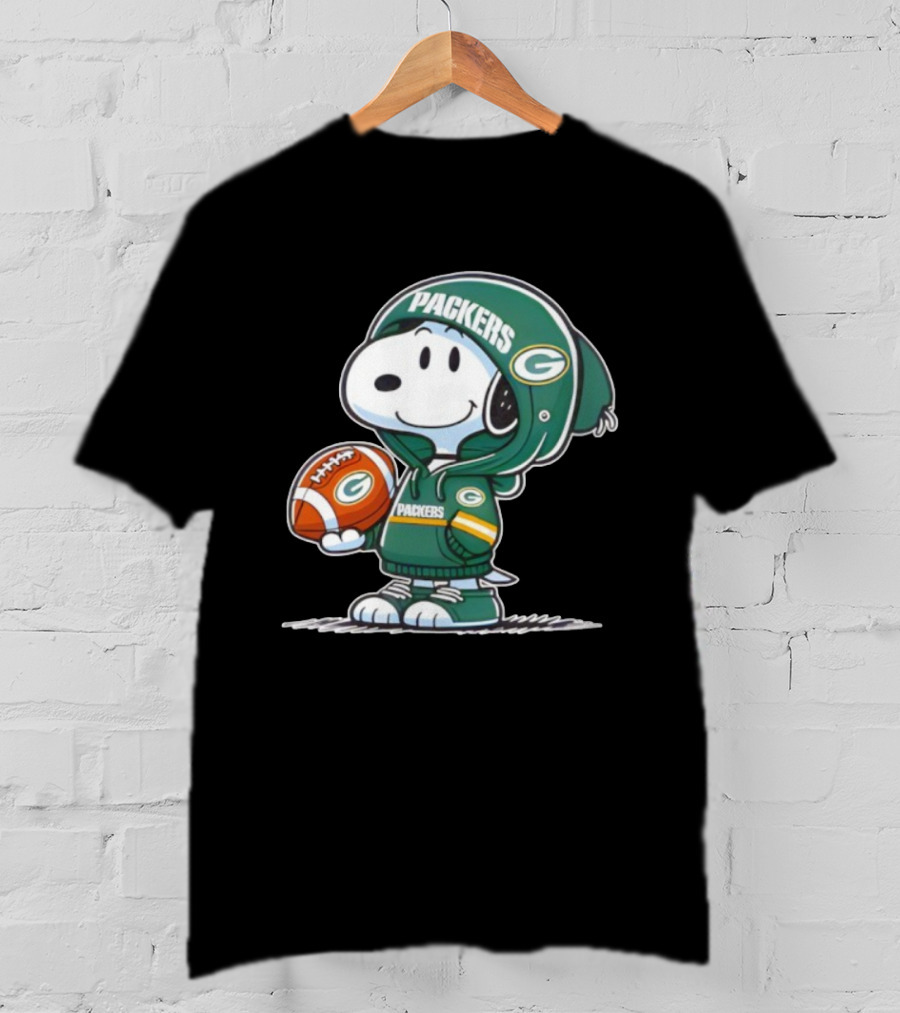 Snoopy Packers Football Green Bay Fan Swea Football T-Shirt