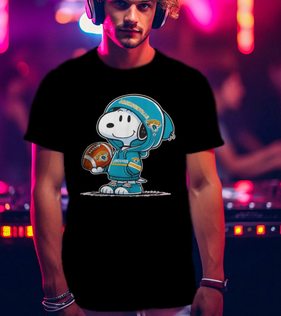 Snoopy Jacksonville Jaguars Football Fan Gear T-Shirt